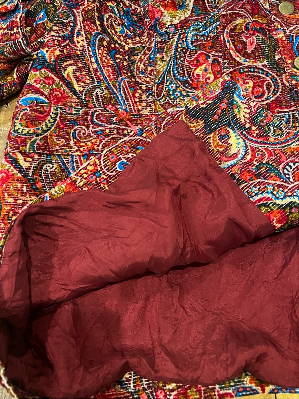 Coldwater Creek Paisley Tapestry Jacket Women’s 2X Boho Southwestern Artsy Fall - Picture 5 of 8